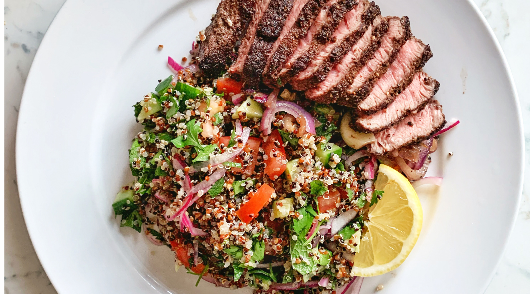 Mediterranean Steak and Quinoa Bowl by Beef Loving Texas
