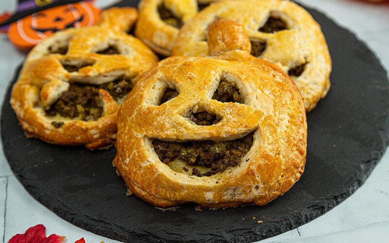 Halloween Ground Beef Turnovers from Laura's Lean