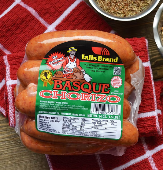 Basque Chorizo- Falls Brand- 1.5 lb Package, 8 Links